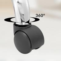 Ruedas Respaldo Altura Ajustable 46-60cm 360º Asiento 10 cm Blanco - details 5