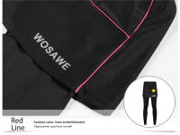 WOSAWE-Pantalones largos de bicicleta para mujer, mallas transpirables de secado rápido, con relleno de asiento 3D - details 8