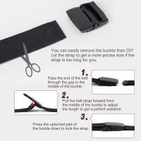 Cinturón ajustable para hombre, hebilla de plástico de nailon de lona, adecuado para deportes al aire libre, 125cm - details 0