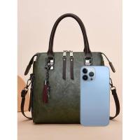 Bolso Retro para mujer, bolso tipo shopper de gran capacidad, ligero, con asa superior y borla de cuero PU, mochila de lujo de alta gama - details 4