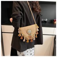 Bolsos Tejidos a Mano Nuevos Bolsos de Paja de Verano Estilo Étnico con Flecos - details 10