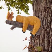 Perezoso de resina y árbol de ardilla colgante, bonitos adornos creativos de animales, estatua impermeable, exquisitas decoraciones para árboles, colgante para el hogar - details 4