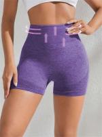 1 ropa interior grande para mujer, pantalones cortos de yoga sin costuras, body de entrenamiento con estiramiento de cadera, pantalones para correr de cintura alta y Fizz - details 7