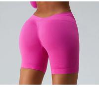 Pantalones cortos de Yoga de cintura alta para mujer, ropa deportiva informal para entrenamiento, levantamiento de glúteos, gimnasio, correr - details 2
