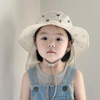 Gorro panamá Kawaii para niños, protección del cuello, bordado de dibujos animados, sombrero para el sol para bebé, protector solar, sombrero de pescador de verano de secado rápido para niñas - details 12