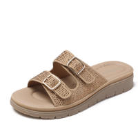 Zapatos de sandalia de suela gruesa de moda con sensación de caca, adecuados para uso al aire libre en verano. Nuevo - details 2