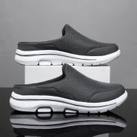 Zapatillas Casuales de Pantufla para Hombres Ligeras, Transpirables, Suela Comodizada con Cojines MD Azul Marino/ naranja Cómodas para Todas las Temporadas - details 3