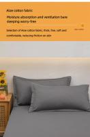 Sábana de Algodón Aloe Puro de Color Sencillo Pieza Única para Cama Doble - details 4