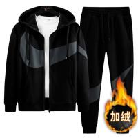 Ropa deportiva para hombre, traje informal con capucha, cárdigan para correr, conjunto de 2 piezas, Otoño e Invierno - details 4