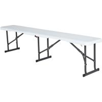 Mesa rectangular plegable blanco efecto granito 185x76x74 cm - details 12