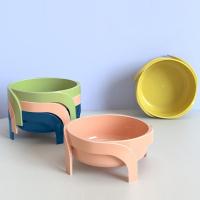with Stand Raised Cat Bowl Anti overturning HIPS Elevated Dog Bowls Neck Protection Candy Color Cat Food Bowl Kitten - details 2