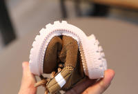 Botines de cuero para niños, botas de cuero para niños, botas Martin para niños pequeños, zapatos antideslizantes impermeables para bebés - details 15
