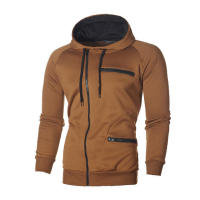 Suéter deportivo de jacquard para hombre, chaqueta informal con múltiples capuchas, color sólido, 2024 - details 4
