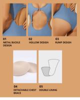 Monokini ahuecado para mujer, bañador de Color sólido, traje de baño Sexy de una pieza, microbikini ajustado, 2024 - details 3