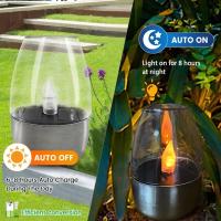 Luz de vela LED de acero inoxidable, luz Solar para jardín al aire libre, lámparas de té impermeables, lámparas de noche de cubierta, decoración de Navidad - details 4