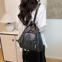 Bolso Hobo de Color sólido, bolso de hombro de piel sintética con cremallera, bolso cruzado multifunción impermeable, mochila para mujer - details 21