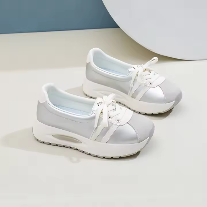 Papá zapatos niña 2025 verano nuevo transpirable estudiante femenino zapatos deportivos versátiles aumento de altura zapatos casuales - 1