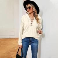 Sudadera con capucha elegante para mujer, manga larga, moda coreana, estilo casual y suelto - details 5