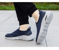 Calcetines elásticos de gran tamaño, zapatillas de deporte perezosas de malla tejida con mosca de verano de corte bajo, zapatos deportivos informales de un pie para hombre - details 22