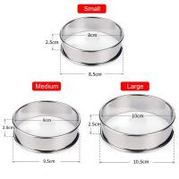 Anillos de tarta para Muffin de acero inoxidable, para hacer alimentos, pastel de frutas, galletas, anillo de tarta doble enrollado, accesorio de cocina de 8/9/10cm, 1 Uds. - details 0