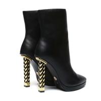 Botines de tacón alto decorados con metal a la moda, superventas, Giaro AFFAIRE negro mate - details 3