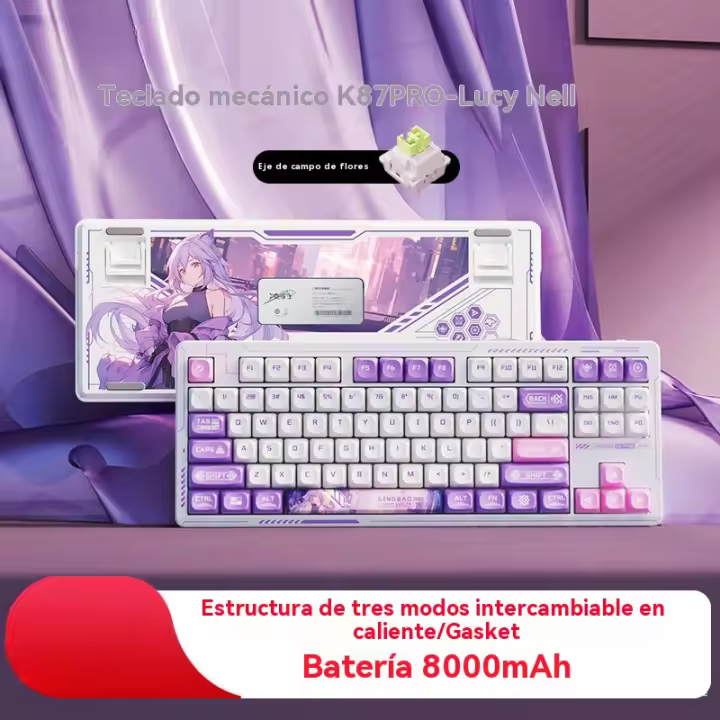 K87pro Teclado mecánico trimodo personalizado Bluetooth inalámbrico de alto valor para PC Gaming - 1