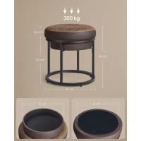 Taburete Redondo Banco de Maquillaje con Tapa Reversible Carga de 300kg - details 2