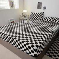 Sábana bajera de algodón con bandas elásticas, Funda de colchón antideslizante ajustable para cama doble King, 140x200, 160x200, 200x200cm - details 6