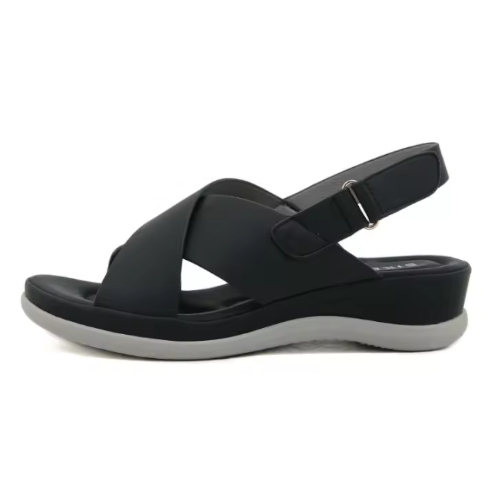 Sandalias dulces de verano para mujer, zapatos de suela gruesa de gran tamaño, informales, transpirables, cómodos, a la moda, sandalias de playa - 1