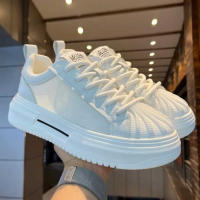 Nueva Malla, Huecos Y Transpirables Pequeños Zapatos Blancos, Versátiles Zapatos Deportivos Y De Ocio Ligeros De Suela Blanda - details 5