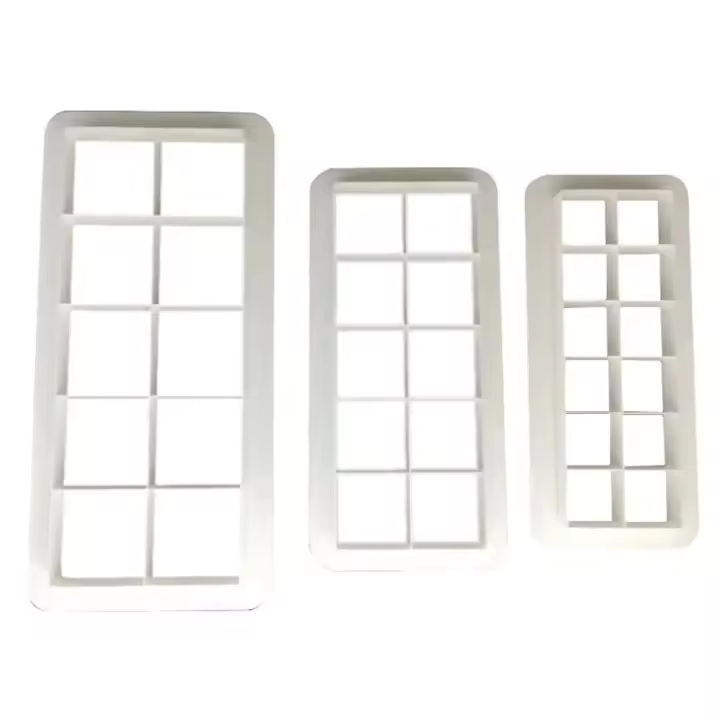 Cortadores de Cookies Geométricos Molde de Fondant de Corte Cuadrado 3pcs - 1