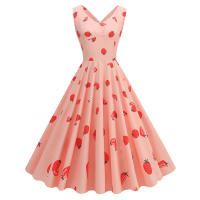 2025 Primavera/Verano nuevo vestido de fiesta para niñas con estampado azul claro fresco - details 4
