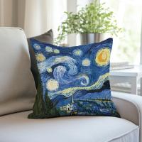 Funda de almohada con pintura al óleo Retro Vintage, pintura famosa, sin núcleo de almohada, 1 unidad - details 3