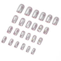 Uñas postizas decoradas con diamantes de imitación con radio y grosor adecuados para manicura principiante - details 5