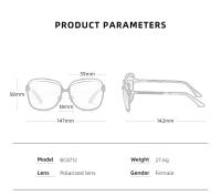 Gafas de Sol Polarizadas para Mujeres Lente de Gradiente Oculos de Sol Cuadrados de Marca de Lujo - details 12