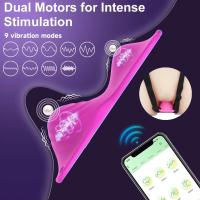 Vibrador Wearable en Correa de Panty 9 Vibraciones en Forma de Mariposa Control Remoto Aplicación - details 4