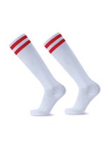 Calcetines de Fútbol a Rayas Blancas y Negras Altura del Tobillo Ideal para Hombres, Niños, Mujeres - details 5