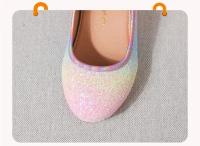 Zapatos de cuero de tacón alto de princesa para niñas, zapatos de boda de primavera y otoño, lentejuelas brillantes, zapatos individuales de baile para niños, moda - details 10
