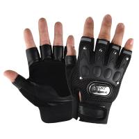 Guantes transpirables antideslizantes de medio dedo para ciclismo, Manoplas sin dedos de cuero PU para bicicleta, senderismo y Fitness - details 2
