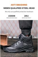 Botas de seguridad de invierno para hombre, ligeras y cómodas, punta de acero, zapatos de trabajo industriales antiperforación para exteriores, pie, 2025 - details 4