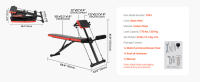 SucceBuy Banco de pesas multifuncional: entrenamiento de cuerpo completo, banco de hiperextensión con silla romana, 770 libras ajustable y plegable - details 2