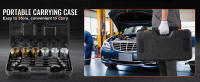 SucceBuy Kit de fundas de tracción y presión, juego de extracción de cojinetes de casquillo de acero, herramientas de inserción de casquillo para motores LCV y HGV, incluye estuche de transporte - details 2