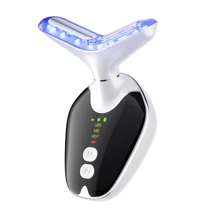 Nuevo Instrumento de Belleza para el Cuello Masaje Multifuncional para Eliminar Líneas del Cuello, Pliegues Nasolabiales, Tratamiento de Luz de Color de Microcorriente - 1