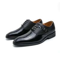 2025 Exquisito vestido artesanal elegante ocasión cuero transpirable zapatos formales de boda de negocios para hombres - details 15