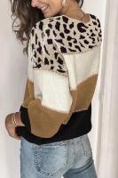 Elegante Suéter de Punto para Mujer Otoño-Invierno 2024 Cuello Largo Contraste Colorido - details 14