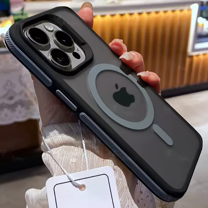 Nueva funda de teléfono magnética esmerilada mate Bicolor para iPhone 16 15 14 Plus 13 12 11 Pro Max cubierta dura translúcida a prueba de golpes - 1