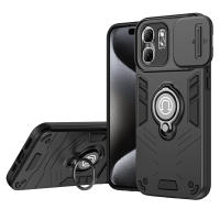 KEYSION-funda de armadura a prueba de golpes para Infinix Hot 50i, silicona + PC, cámara deslizante, protección, anillo, soporte, funda de teléfono para Infinix Smart 9 - details 7