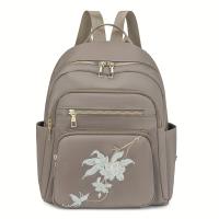 Mochila Mujer Vintage Bordada, Ligera, Nylon, Estilo Casual, Multicolor - details 0