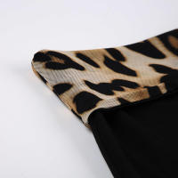 BUNO-Top corto con estampado de leopardo para mujer, camisetas de manga larga con hombros descubiertos, estética Y2K, ropa Grunge Fairycore - details 26
