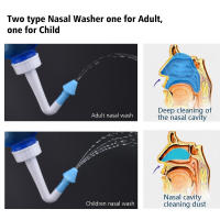 Irrigador Nasal de 300ML para adultos y niños, botella de enjuague, Protector Nasal, evita Sinusitis, rinitis alérgica, olla Neti - details 9